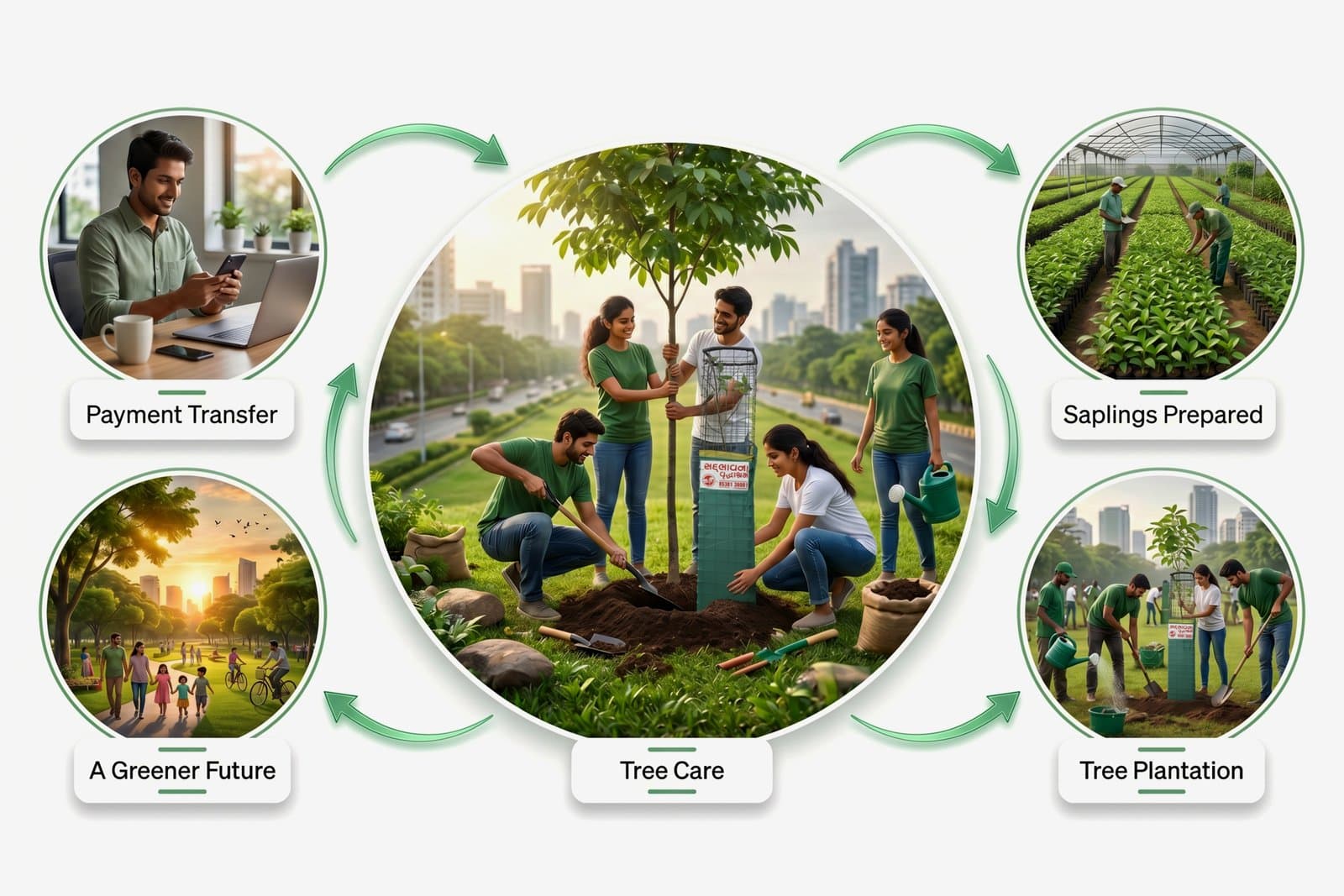 What happens after you donate to 3,000 Tree Plantations?
