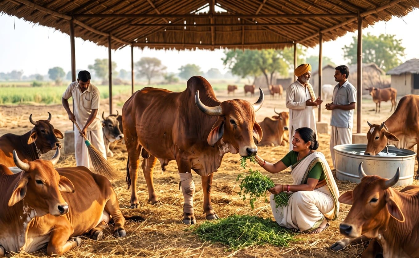 The Role of Bull Shelters in Supporting Rural Communities and Animal Welfare: Trishul’s Story of Hope