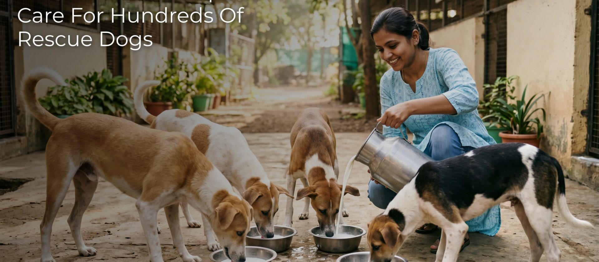 How ₹2,400 Worth of Daily Milk Helps Feed and Care for Hundreds of Rescue Dogs